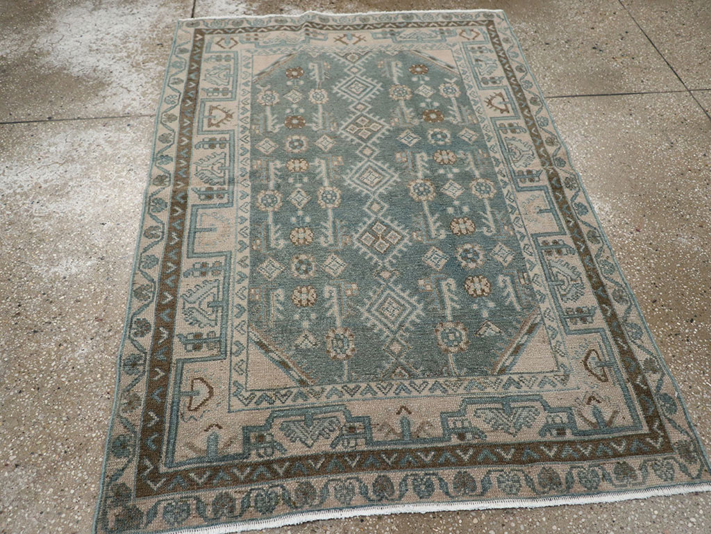 Vintage Persian Malayer Throw Rug, No.31988 - Galerie Shabab