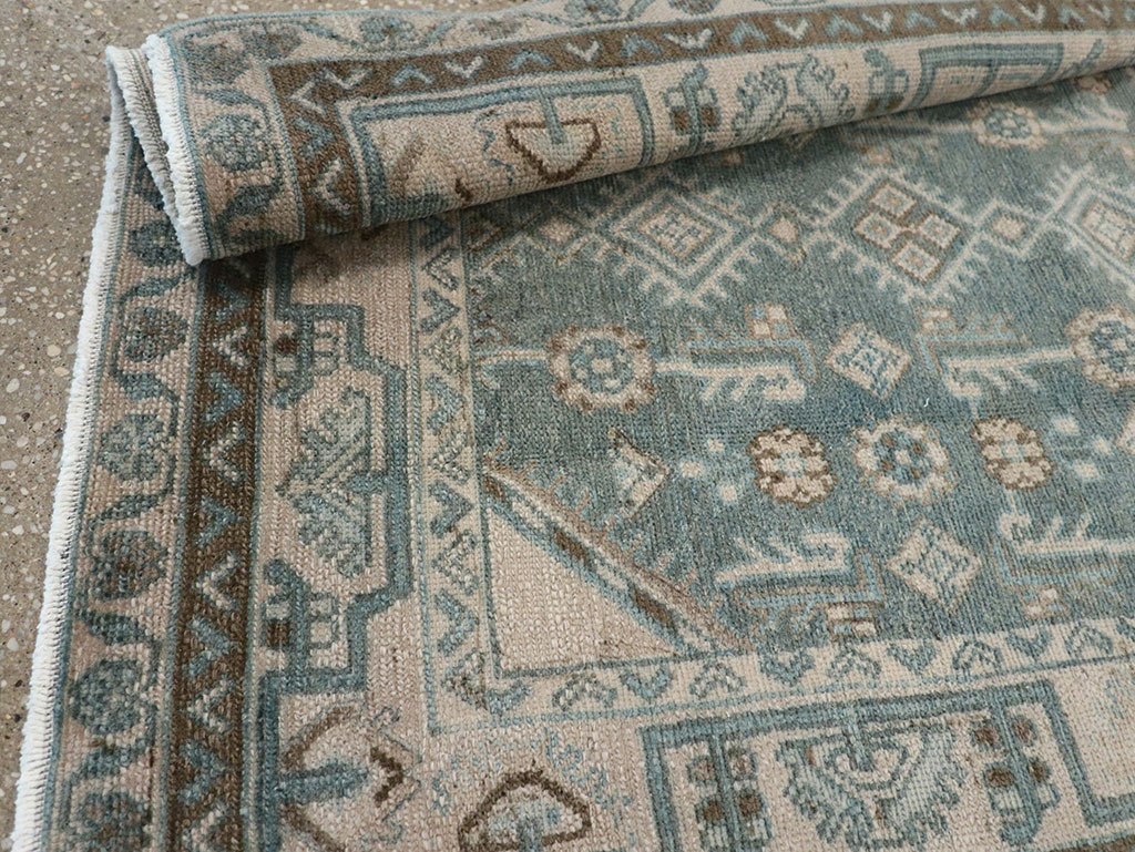 Vintage Persian Malayer Throw Rug, No.31988 - Galerie Shabab