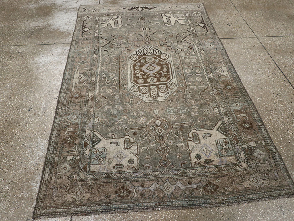 Antique Persian Kurdish Accent Rug, No.32001 - Galerie Shabab