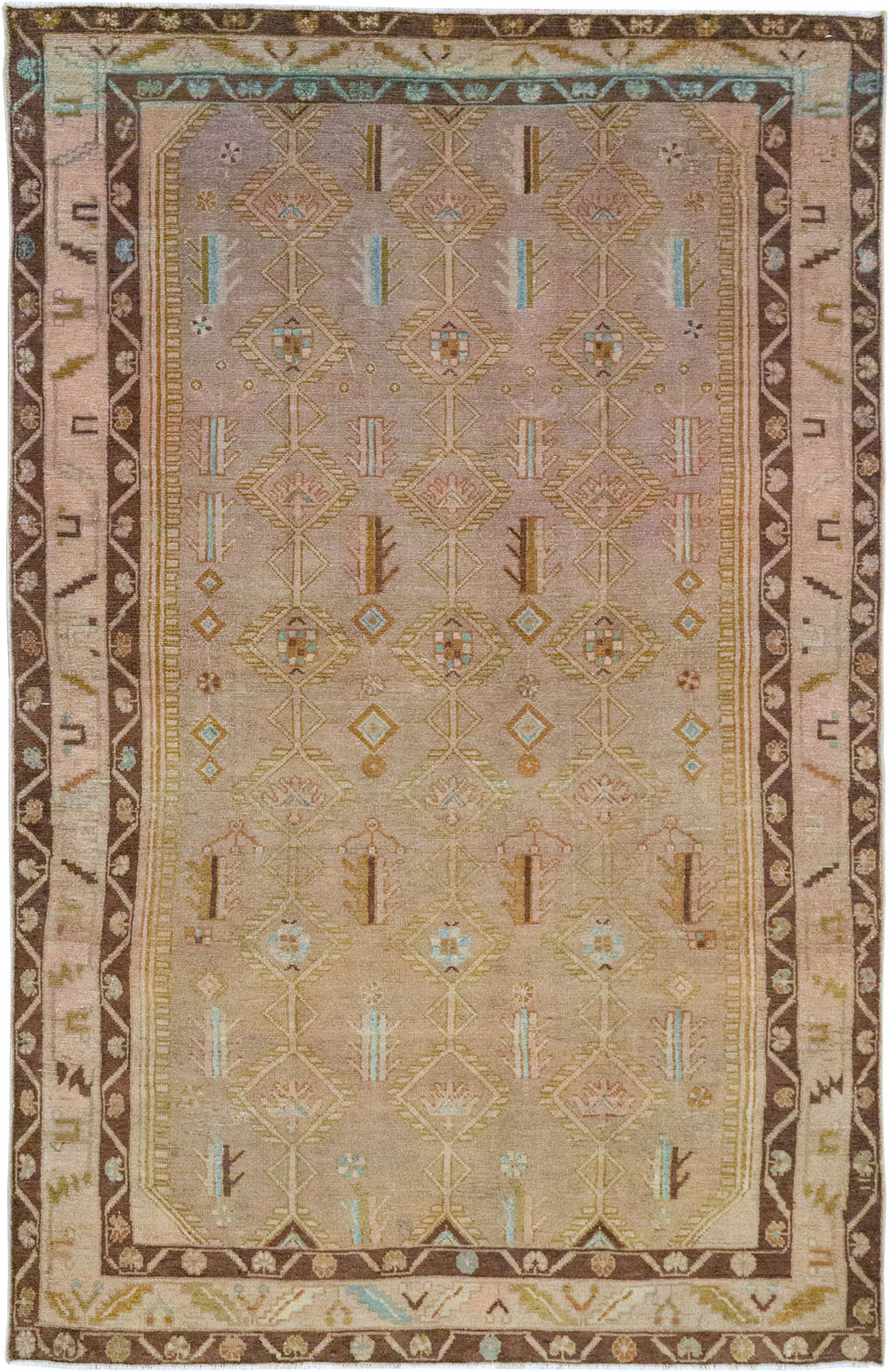 Vintage Persian Malayer Accent Rug, No.32037 - Galerie Shabab