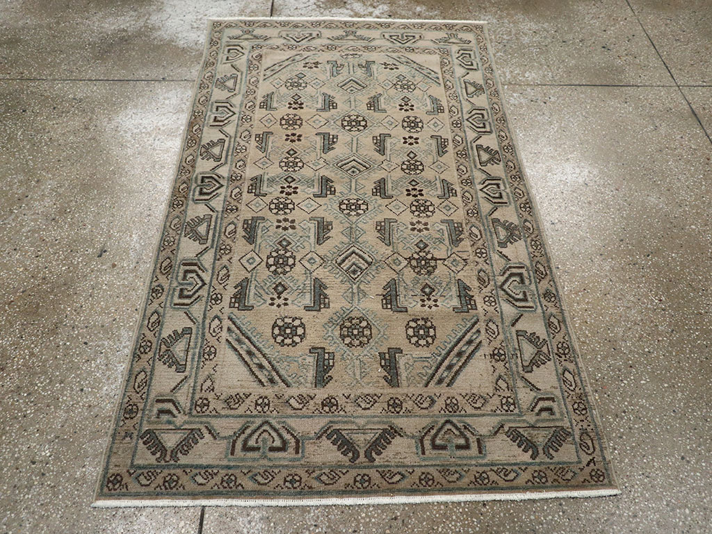 Vintage Persian Malayer Throw Rug (Pair: 1 of 2), No.32061 - Galerie Shabab