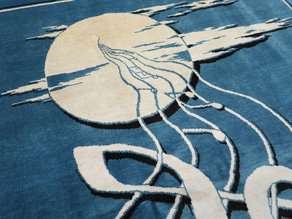 Vintage Persian Mashad Pictorial Rug, No.32101 - Galerie Shabab