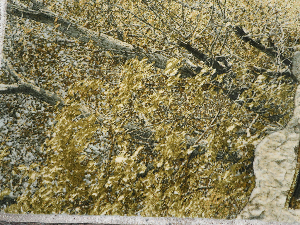 Modern Persian Tabriz Pictorial Throw Rug, No.32120 - Galerie Shabab