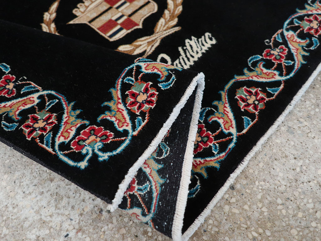 Vintage Persian Tabriz Pictorial Throw Rug, No.32125 - Galerie Shabab