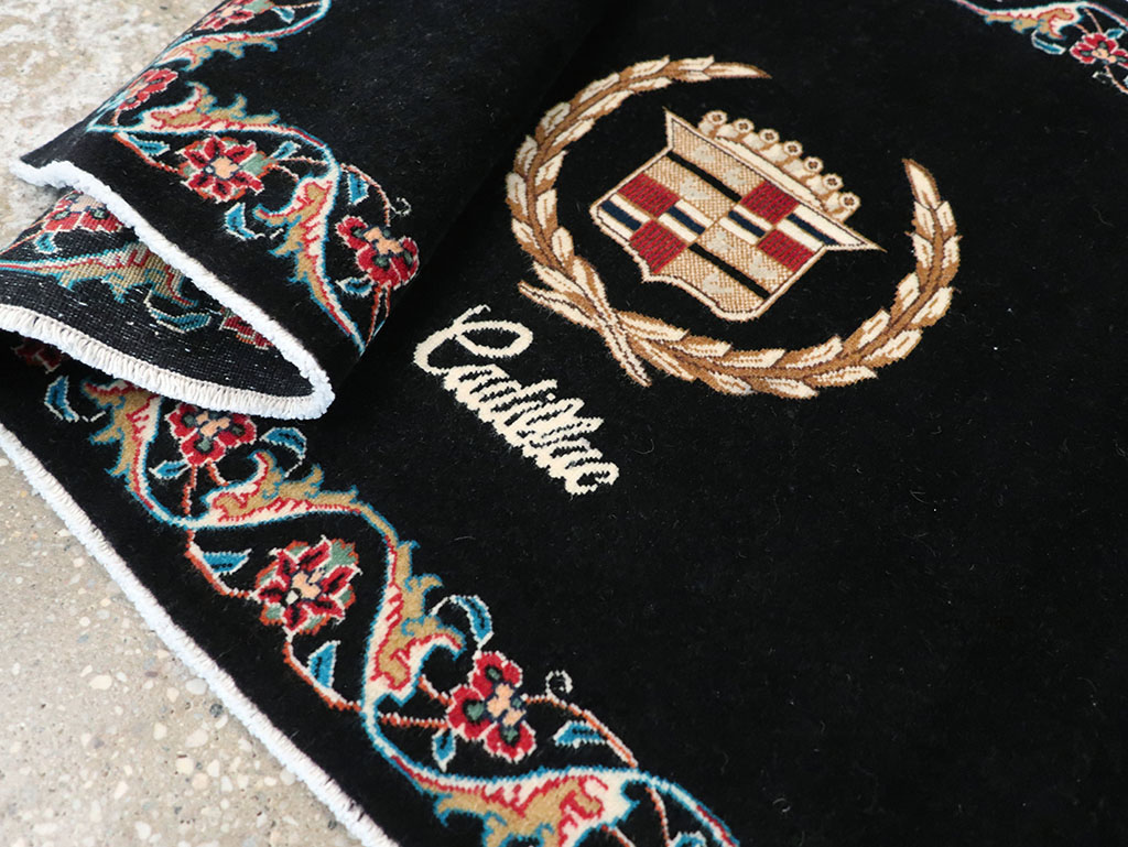 Vintage Persian Tabriz Pictorial Throw Rug, No.32126 - Galerie Shabab