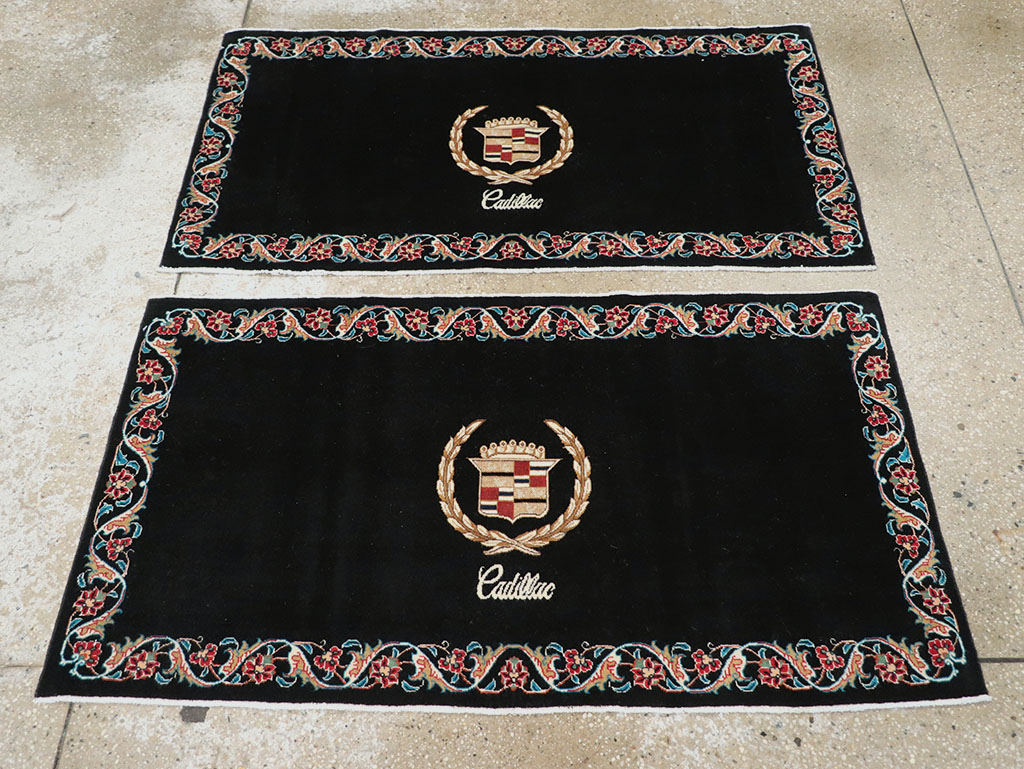 Vintage Persian Tabriz Pictorial Throw Rug, No.32126 - Galerie Shabab