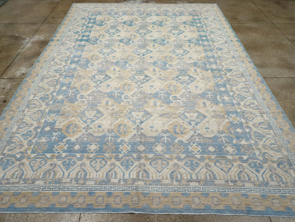 Modern East Turkestan Khotan Room Size Carpet, No.32161 - Galerie Shabab