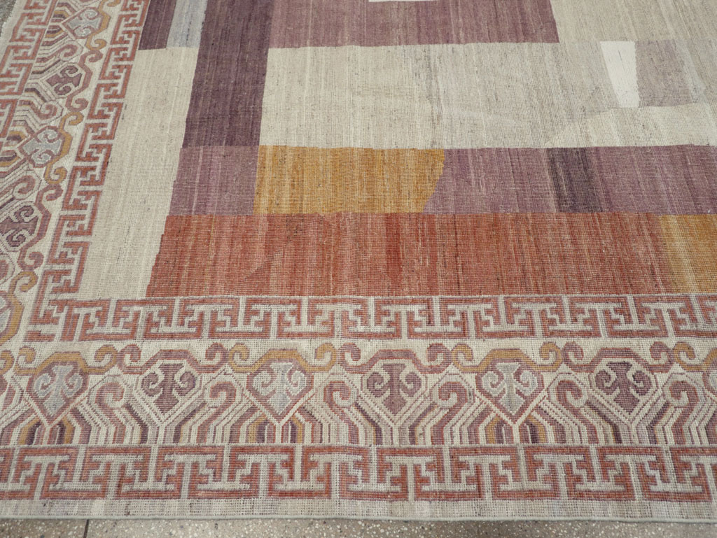 Modern East Turkestan Khotan Room Size Carpet, No.32190 - Galerie Shabab