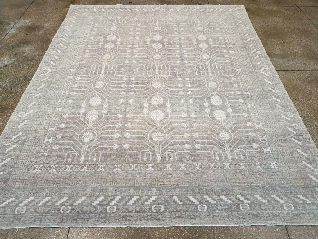 Modern East Turkestan Khotan Room Size Carpet, No.32192 - Galerie Shabab