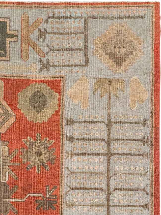 Antique East Turkestan Khotan Accent Carpet, No.32215 - Galerie Shabab