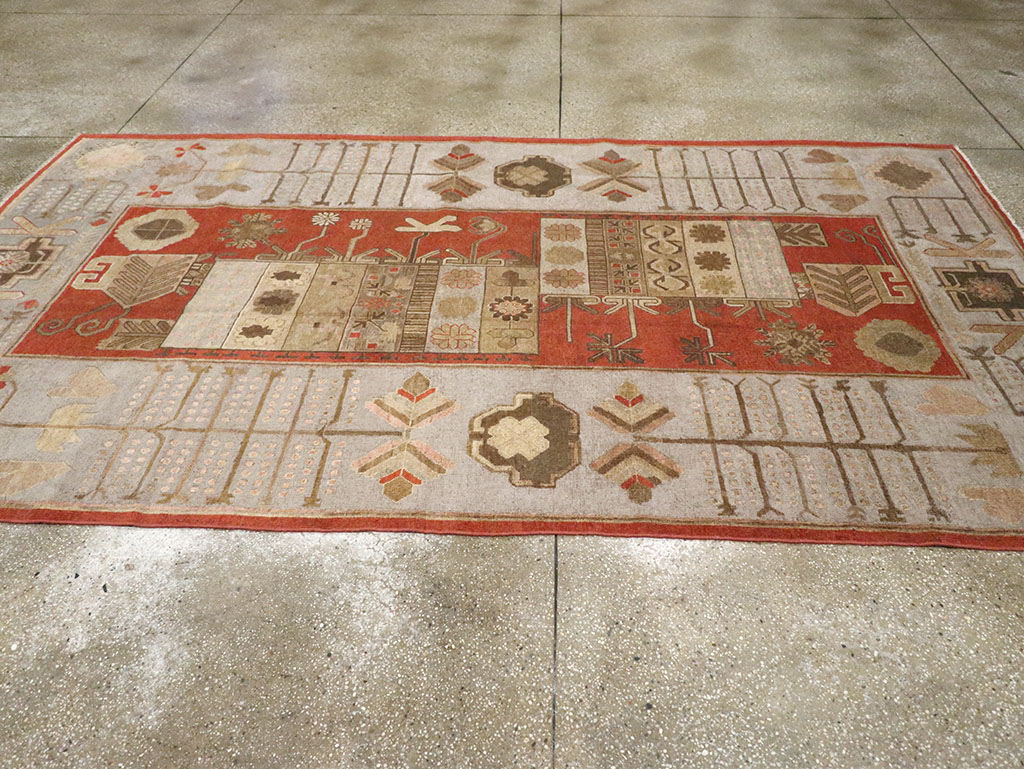 Antique East Turkestan Khotan Accent Carpet, No.32215 - Galerie Shabab