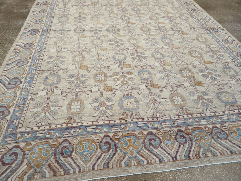 Modern East Turkestan Khotan Room Size Carpet, No.32218 - Galerie Shabab