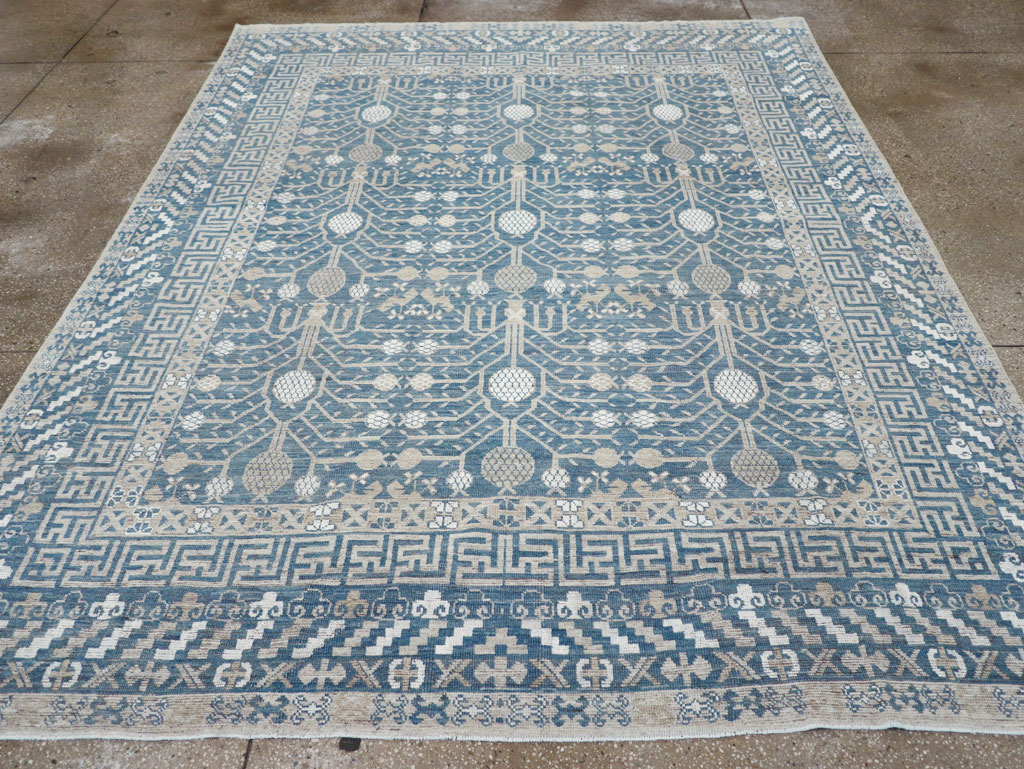Modern East Turkestan Khotan Small Room Size Carpet, No.32221 - Galerie Shabab