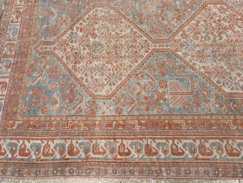 Antique Persian Shiraz Accent Carpet, No.32278 - Galerie Shabab