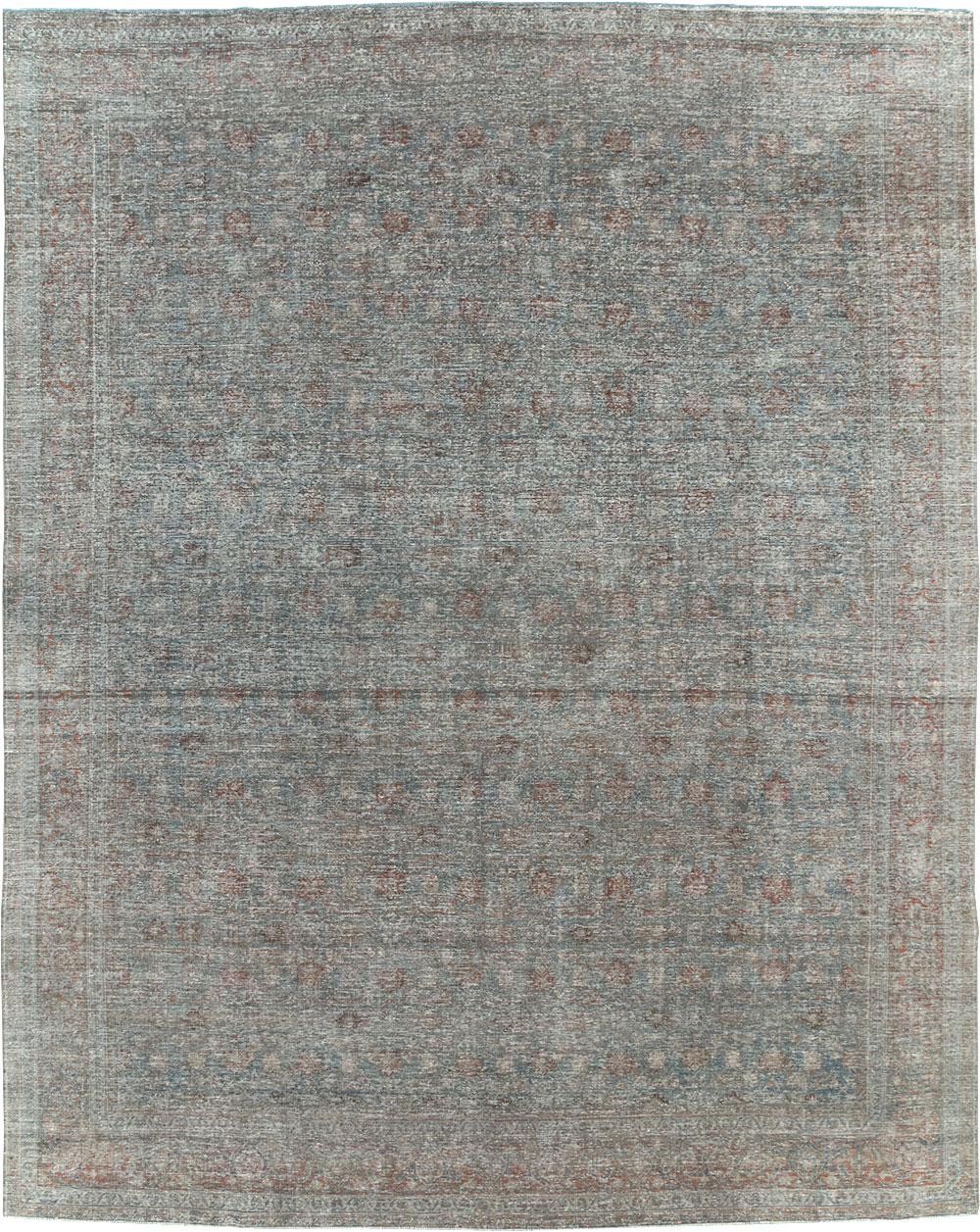 Distressed Vintage Persian Tabriz Room Size Carpet, No.32279 - Galerie Shabab