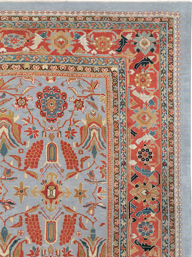 Antique Persian Mahal Square Large Room Size Carpet, No.32293 - Galerie Shabab