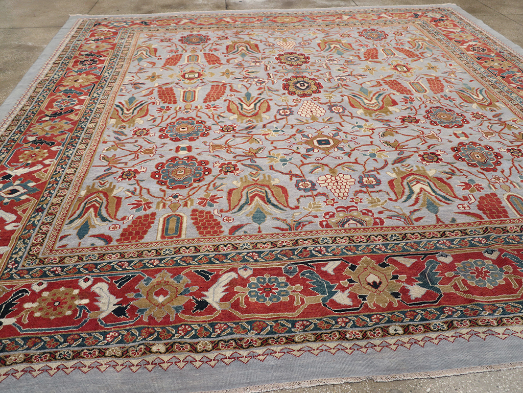 Antique Persian Mahal Square Large Room Size Carpet, No.32293 - Galerie Shabab