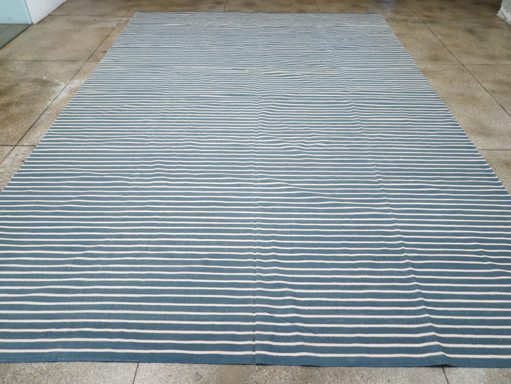 Vintage Indian Cotton Dhurrie Large Flatweave Carpet, No.32313 - Galerie Shabab