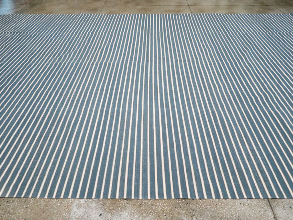 Vintage Indian Cotton Dhurrie Large Flatweave Carpet, No.32313 - Galerie Shabab