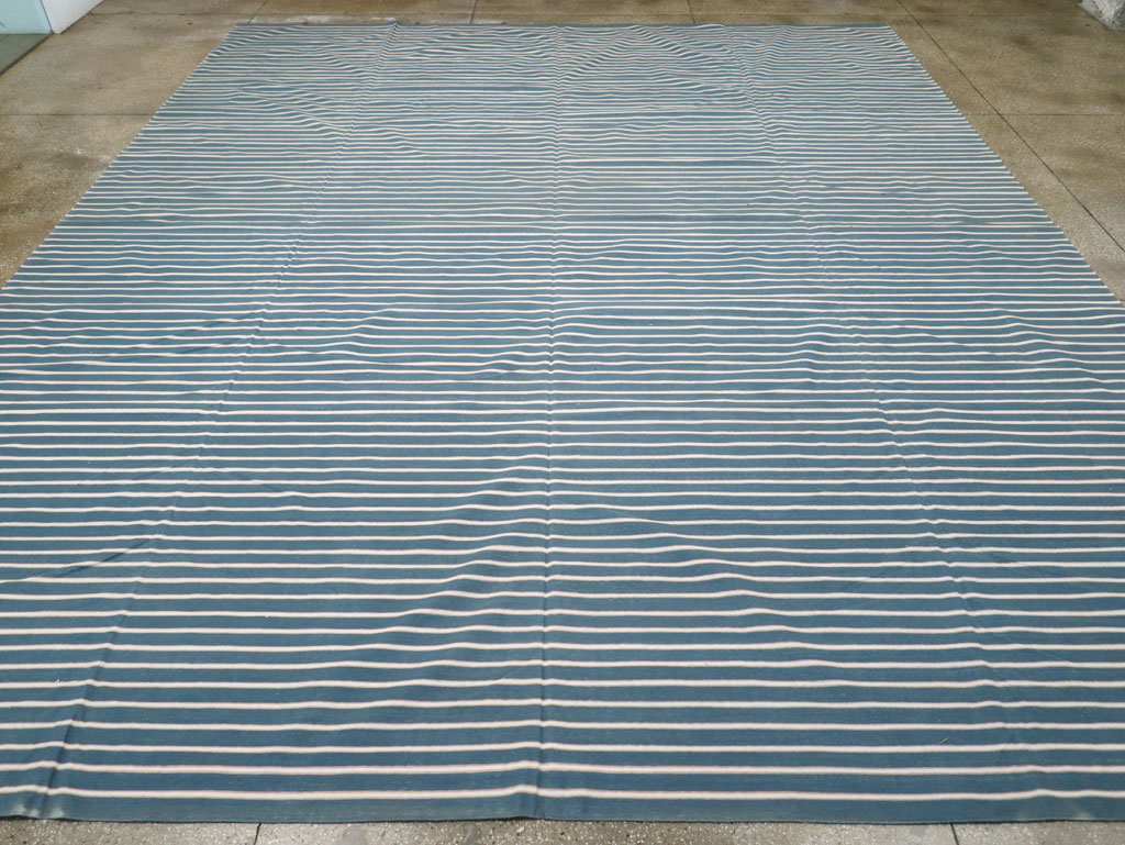 Vintage Indian Cotton Dhurrie Large Flatweave Carpet, No.32314 - Galerie Shabab