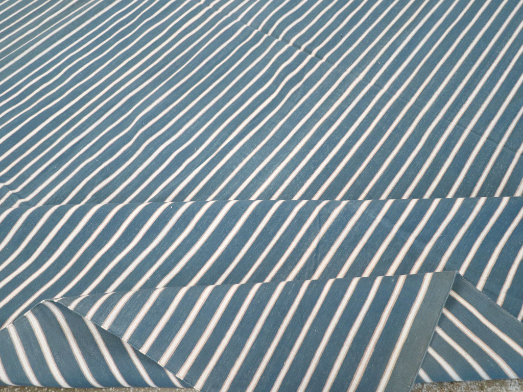 Vintage Indian Cotton Dhurrie Large Flatweave Carpet, No.32314 - Galerie Shabab