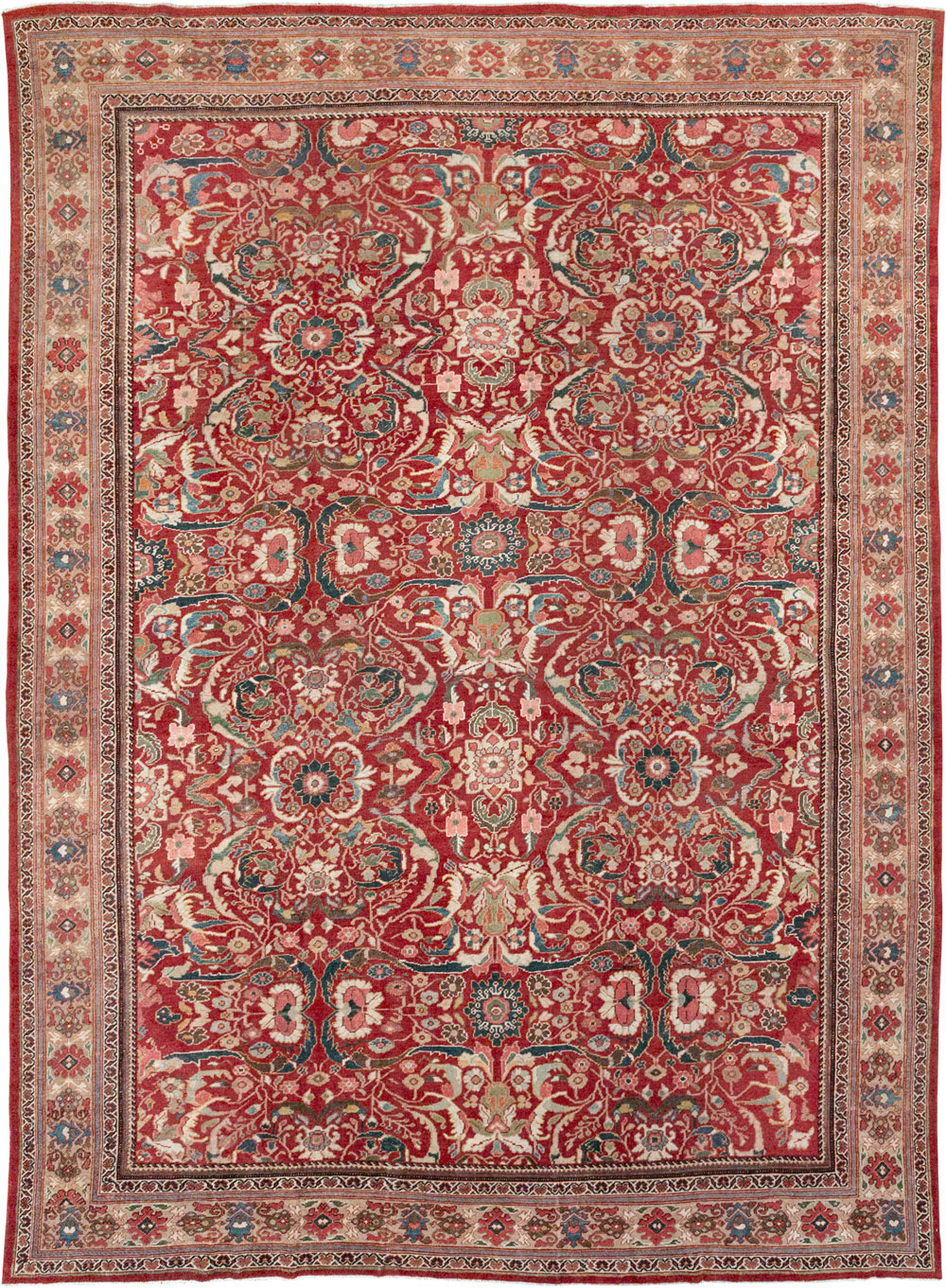 Vintage Persian Mahal Large Carpet, No.32337 - Galerie Shabab