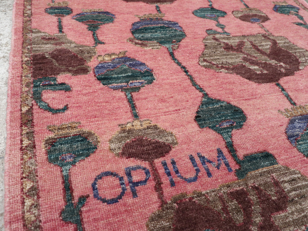 Modern Turkish Pictorial Throw Rug, No.32340 - Galerie Shabab