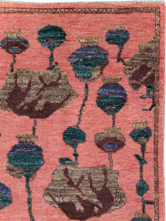 Modern Turkish Pictorial Throw Rug, No.32341 - Galerie Shabab