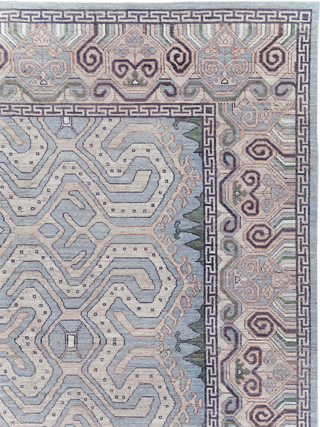 Modern East Turkestan Khotan Room Size Carpet, No.32375 - Galerie Shabab