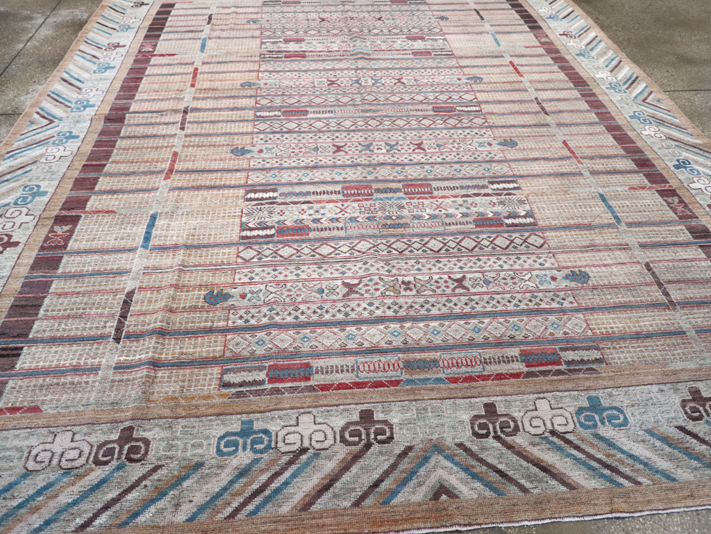 Modern East Turkestan Khotan Room Size Carpet, No.32378 - Galerie Shabab