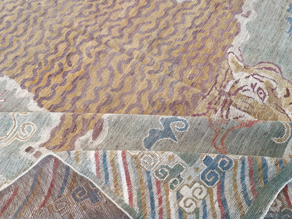 Modern East Turkestan Khotan Pictorial Room Size Carpet, No.32379 - Galerie Shabab