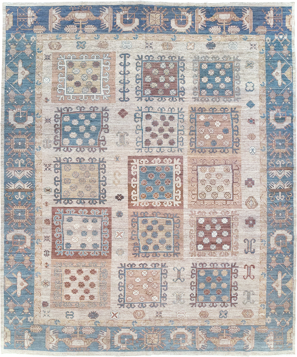 Modern East Turkestan Khotan Room Size Carpet, No.32388 - Galerie Shabab