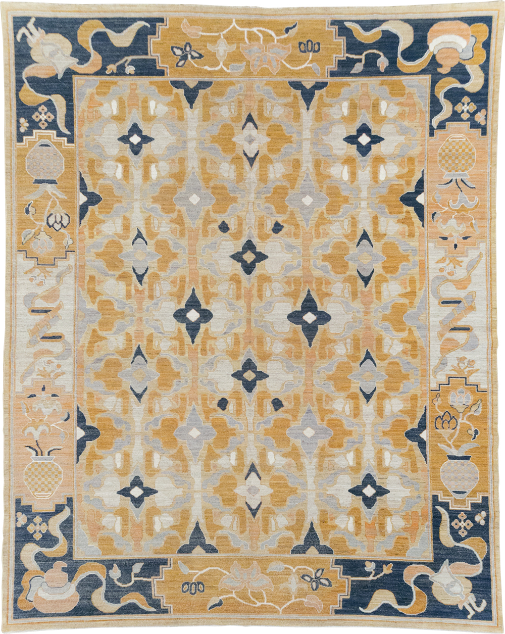 Modern East Turkestan Khotan Room Size Carpet, No.32391 - Galerie Shabab