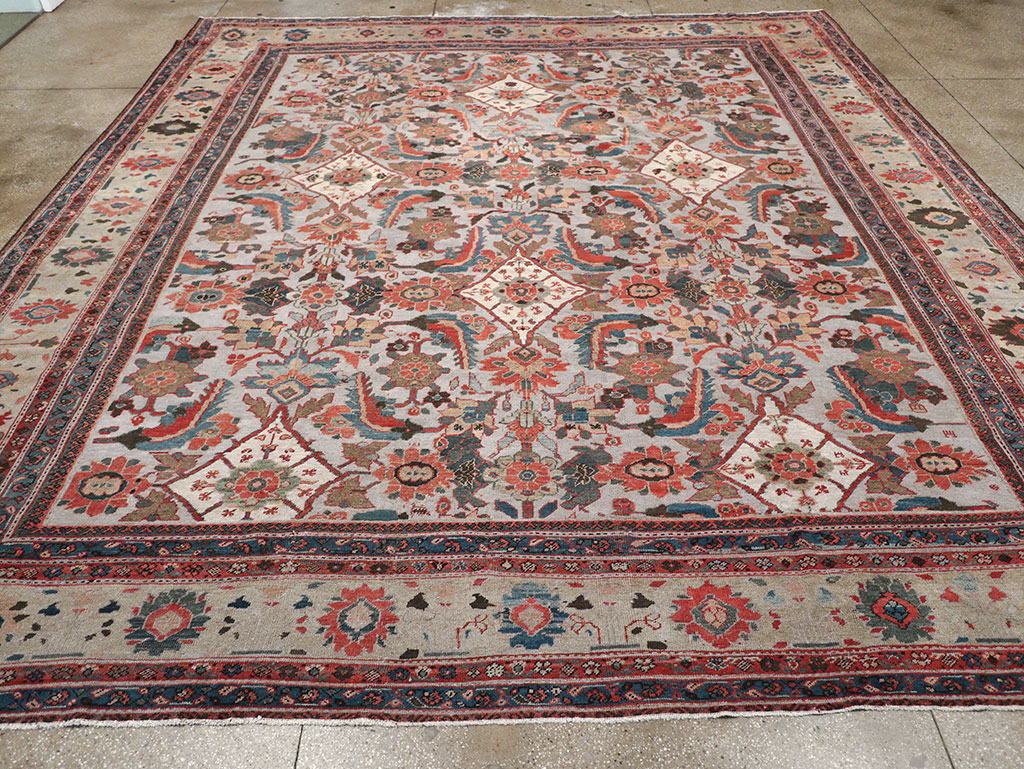 Antique Persian Mahal Large Room Size Carpet, No.32406 - Galerie Shabab