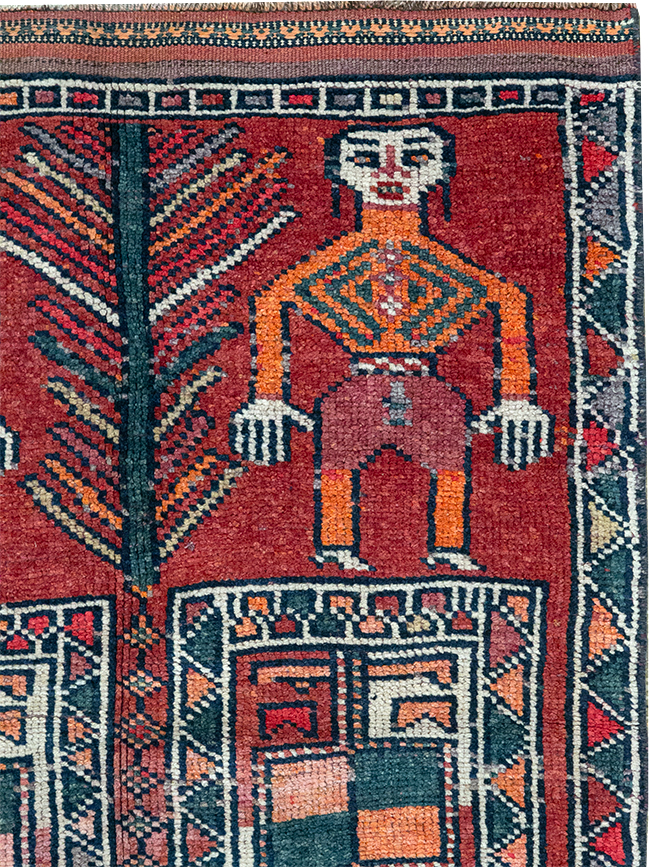 Vintage Turkish Anatolian Pictorial Runner, No.32408 - Galerie Shabab