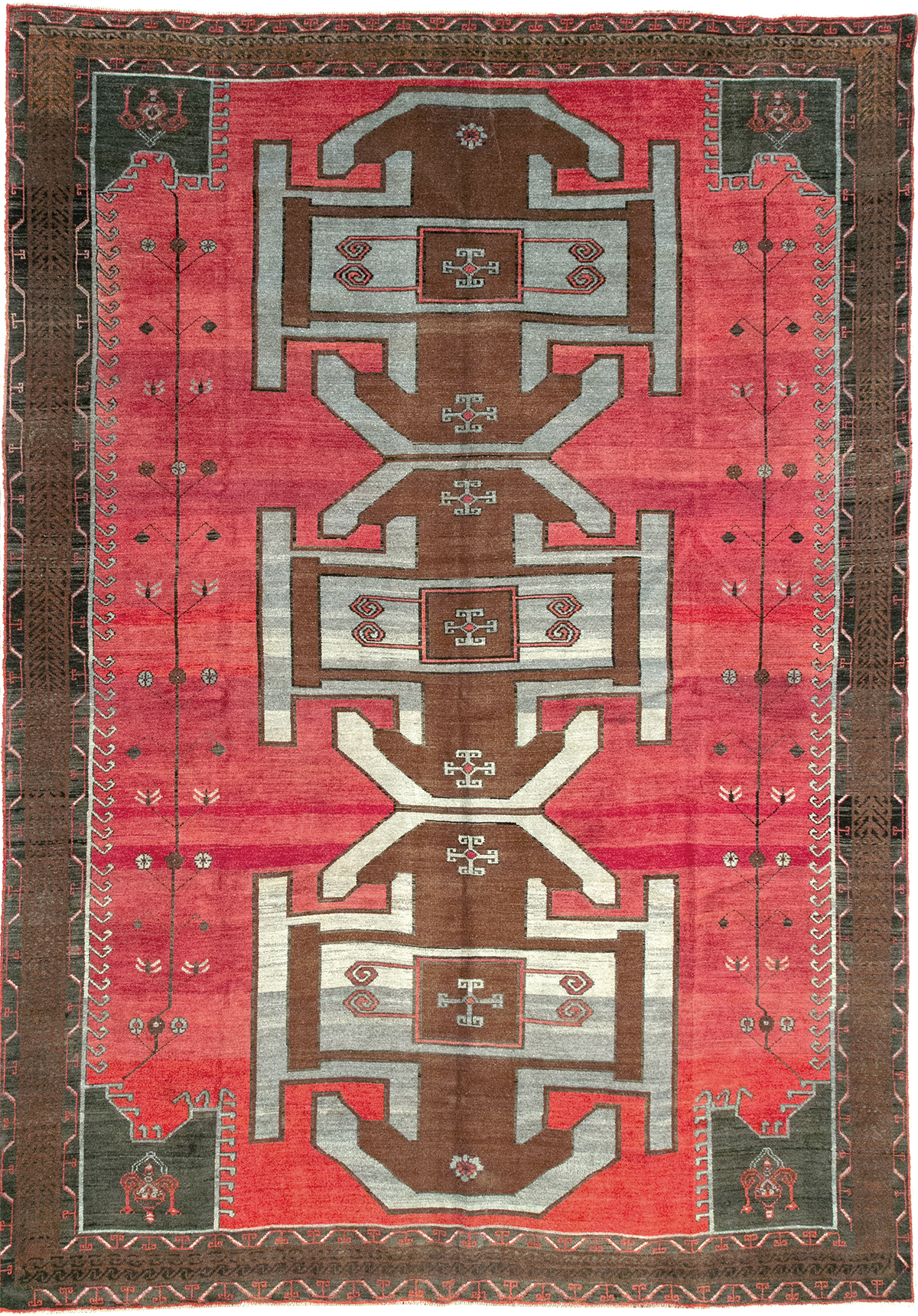 Vintage Turkish Anatolian Tribal Room Size Carpet, No.32419 - Galerie Shabab