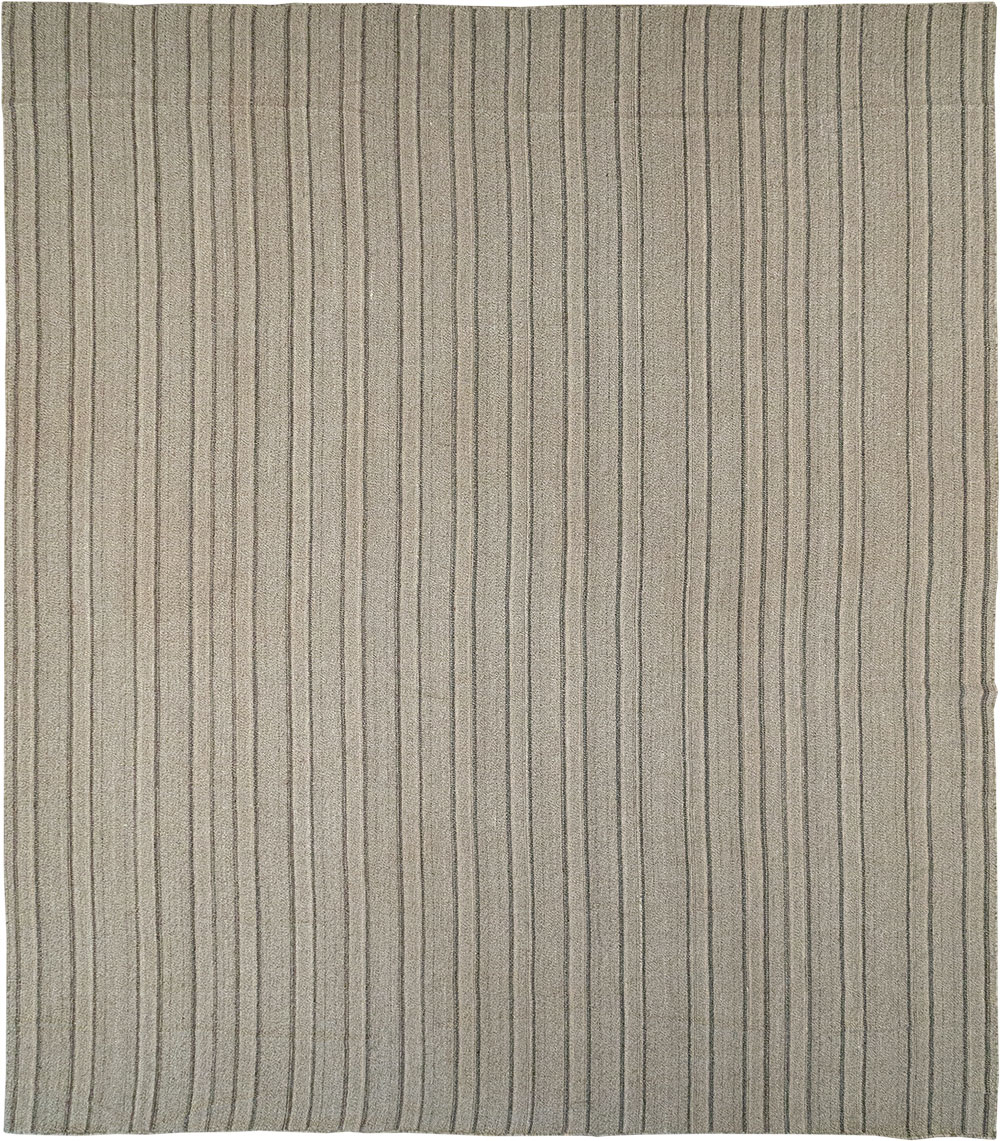 Modern Persian Flatweave Kilim Large Room Size Carpet, No.32446 - Galerie Shabab