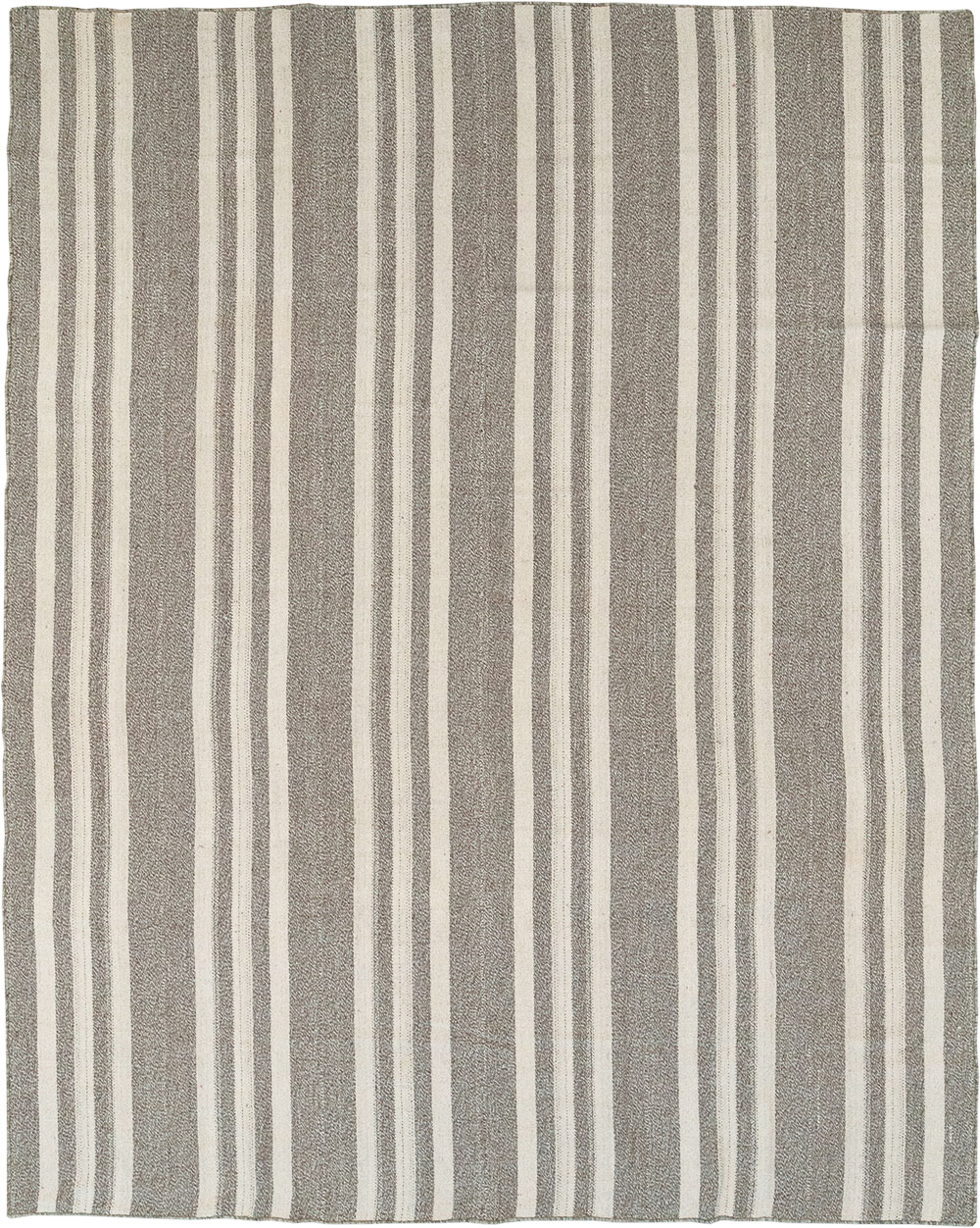 Modern Turkish Flatweave Kilim Room Size Carpet, No.32458 - Galerie Shabab
