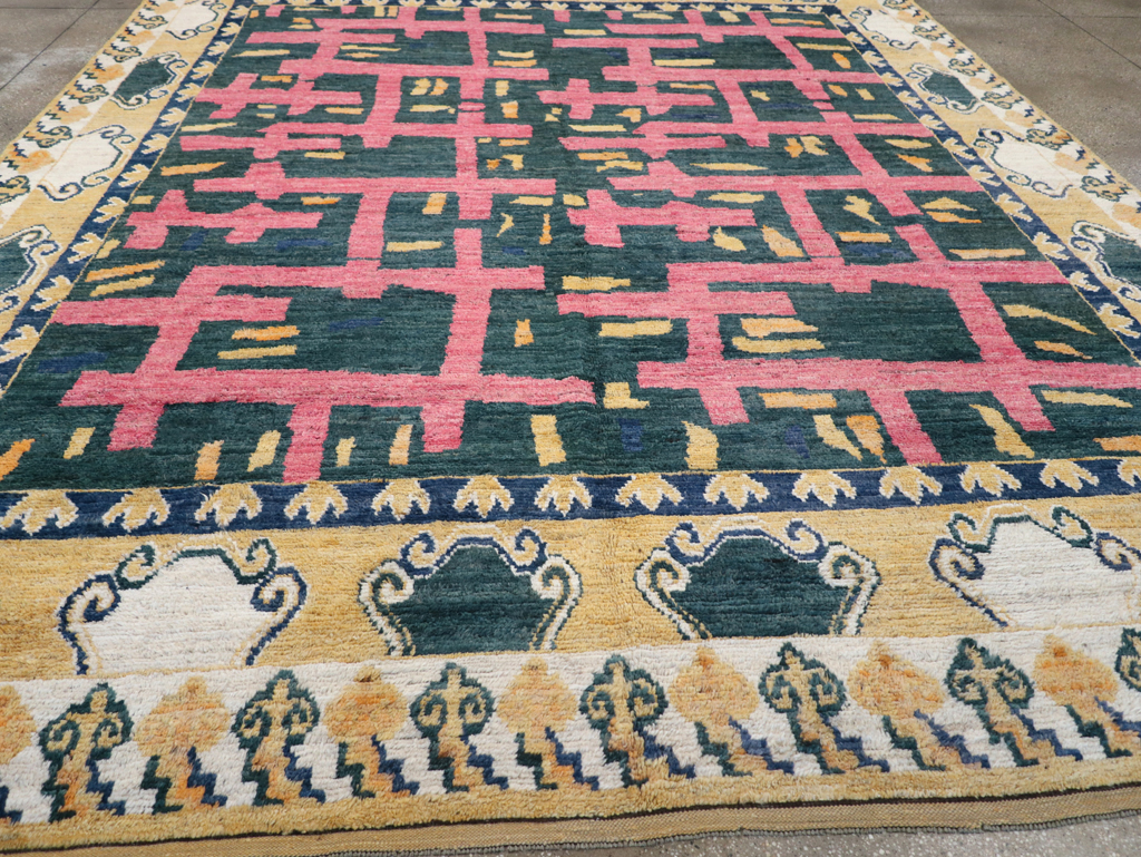 Modern East Turkestan Khotan Room Size Carpet, No.32473 - Galerie Shabab