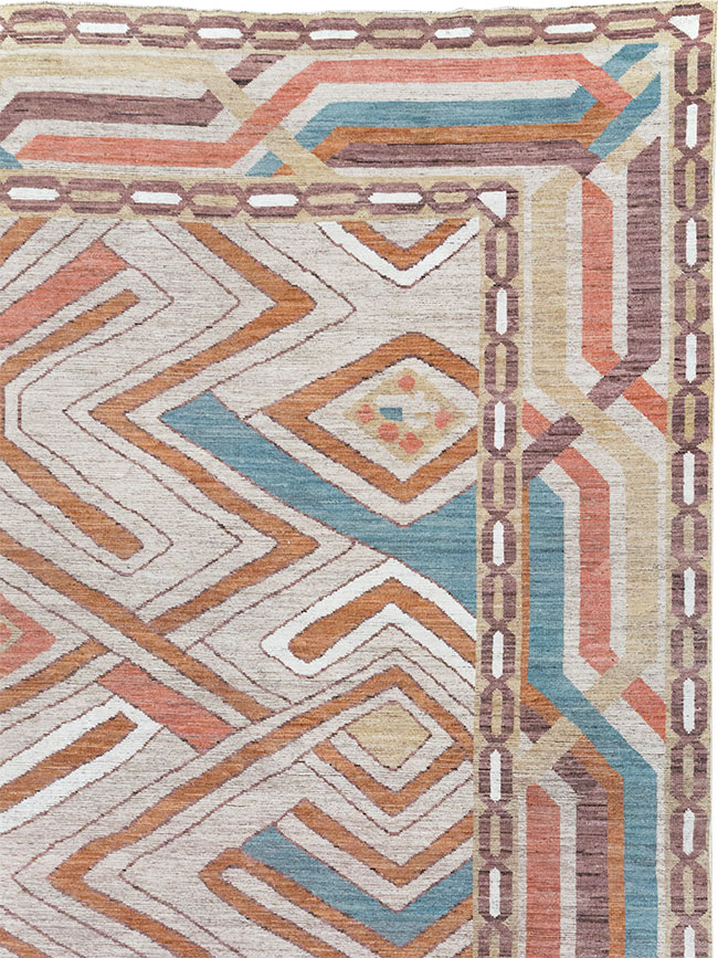 Modern East Turkestan Khotan Room Size Carpet, No.32481 - Galerie Shabab