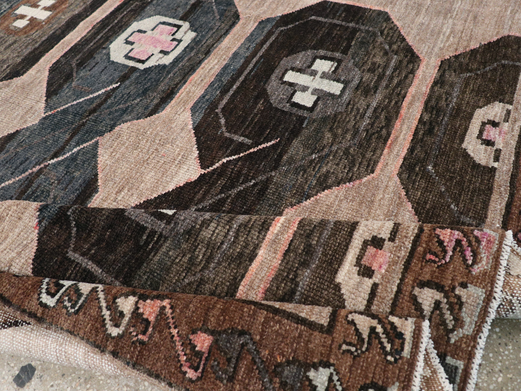 Vintage Turkish Anatolian Wide Gallery Runner, No.32496 - Galerie Shabab