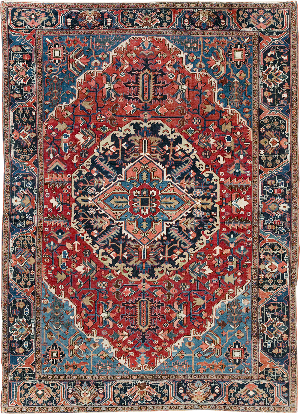 Antique Persian Heriz Small Room Size Carpet, No.32497 - Galerie Shabab