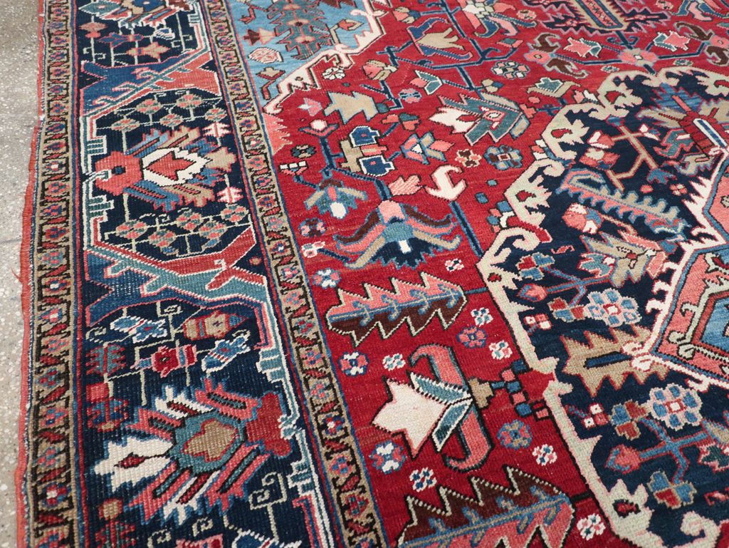 Antique Persian Heriz Small Room Size Carpet, No.32497 - Galerie Shabab