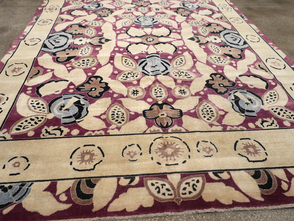 Modern Turkish Art Deco Style Room Size Carpet, No.32520 - Galerie Shabab