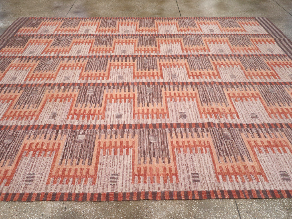 Contemporary Turkish Flatweave Room Size Carpet, No.32571 - Galerie Shabab