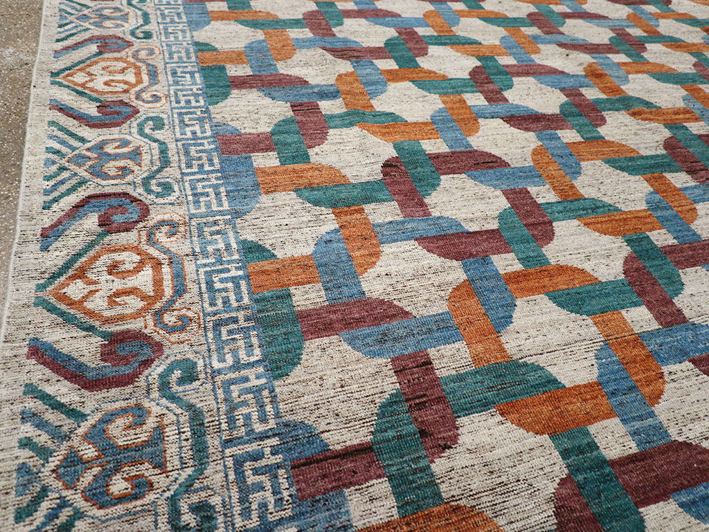 Modern Khotan Carpet, No.32604 - Galerie Shabab