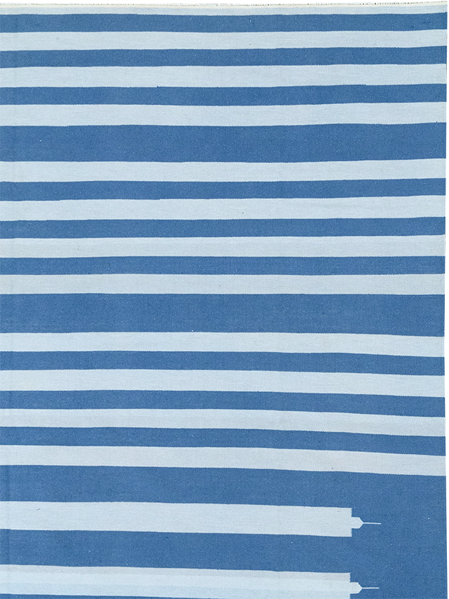 Modern Indian Flatweave Dhurrie Large Room Size Carpet, No.32623 - Galerie Shabab