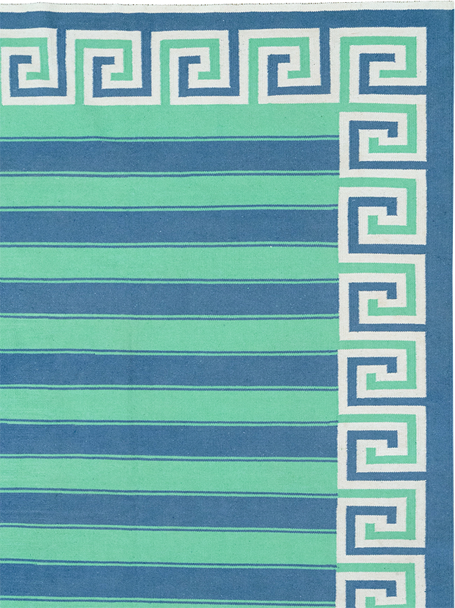 Modern Indian Flatweave Dhurrie Oversize Carpet, No.32625 - Galerie Shabab