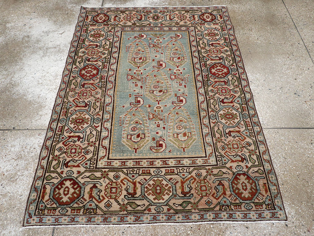 Vintage Persian Malayer Throw Rug, No.32800 - Galerie Shabab
