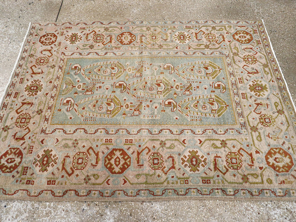 Vintage Persian Malayer Throw Rug, No.32809 - Galerie Shabab